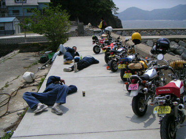 ホンダモンキーツーリング休憩