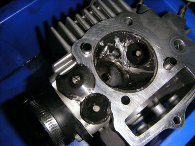 ホンダモンキードラッグレース後のエンジン