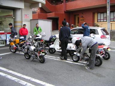 ホンダモンキーツーリング出発前