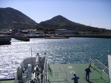 ホンダモンキーツーリングフェリー内