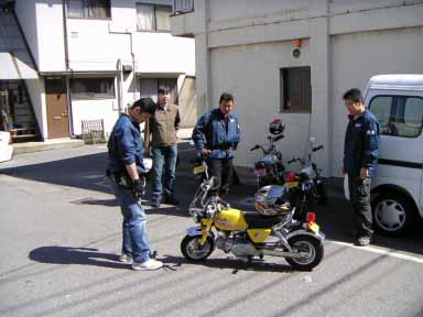 ホンダモンキーツーリング出発前