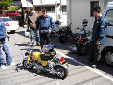 ホンダモンキーツーリング出発前