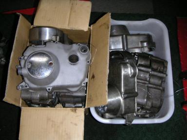 クランクケースのバフかけ前の別角度