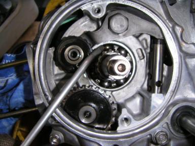 クランクケースの拡大写真