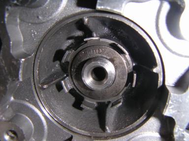 クランクケースのアップ写真