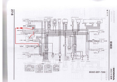 ホンダZ50JヘッドライトHi/Loインジケーター配線加工図